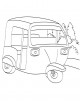 Auto Rickshaw Coloring Page