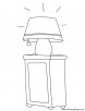 Bright table lamp coloring page