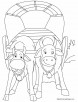 Bullock cart coloring pages