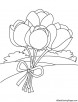 Bunch of tulip coloring page