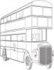 Double decker bus coloring page