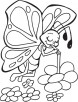 Butterfly sipping nectar coloring pages