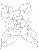 Camellia with four leaves coloring page