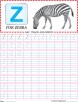 Capital letter Z practice worksheet