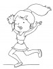 Cheerleader dancing coloring page
