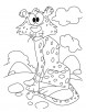 Cheetah waiting for someone coloring pages