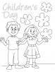 Day of the children coloring page