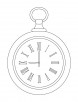 Pocket clock coloring pages