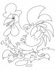 cock rooster coloring page