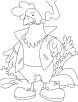 rooster smoking coloring page