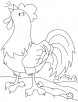 Wonderful cock coloring page