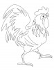 Rooster Chinese zodiac sign coloring page