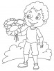 Collected sunflower coloring page