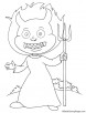 Cunning devil coloring page