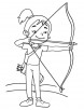 Cute girl archer coloring page