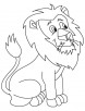 Cute lion cartoon coloring page