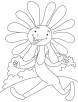Daisy running daisy coloring page