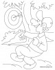 Dart Board Game Coloring Page