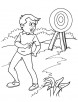 Dartboard a throwing sport coloring page