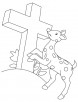 Deer praying to the lord coloring page