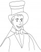 Magician coloring page