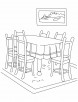 Dinning table coloring pages