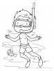 Diver in the sea coloring page
