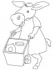 Donkey in gown coloring page
