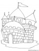Dragon castle coloring page