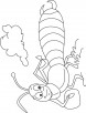 Earwig shines, under cloud line coloring pages