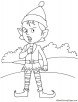 Elf listening to you coloring page