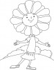 Female aster coloring page