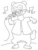 Ferret dance coloring page