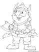Fighter dwarf coloring page