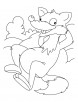 Grinning fox coloring pages