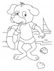 Full masti at beach coloring page