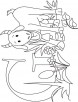 G for goat coloring page for kids