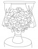 Gardenia flower vase coloring page