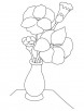 Gladiolus flower vase coloring page