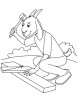 Goat carpenter coloring page