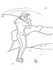 Golf club coloring page
