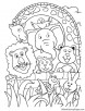 Group of animals coloring page
