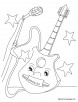 Guitar coloring page