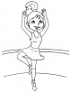Happy ballerina coloring page
