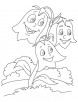 Happy bellflower coloring page