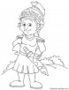 Happy knight coloring page