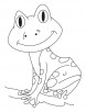 Happy tadpole coloring page