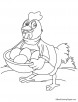 Hen coloring page 23