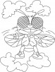 Alien honey bee coloring pages