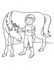 Horse loving coloring page